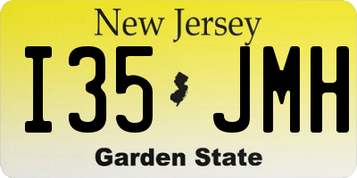 NJ license plate I35JMH