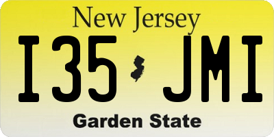 NJ license plate I35JMI