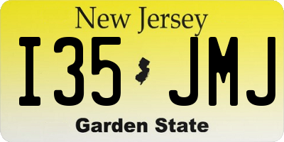 NJ license plate I35JMJ