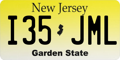 NJ license plate I35JML