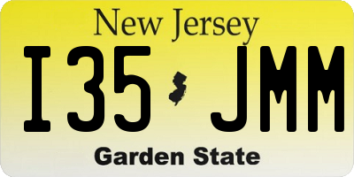 NJ license plate I35JMM