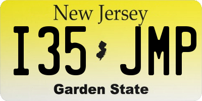 NJ license plate I35JMP