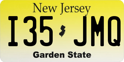 NJ license plate I35JMQ