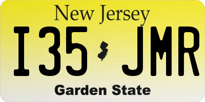 NJ license plate I35JMR