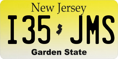 NJ license plate I35JMS