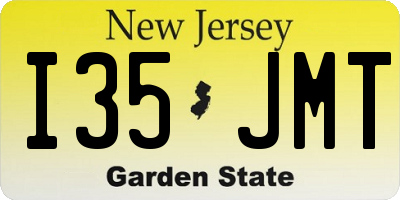 NJ license plate I35JMT