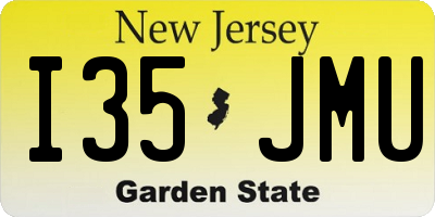 NJ license plate I35JMU