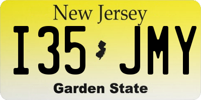 NJ license plate I35JMY