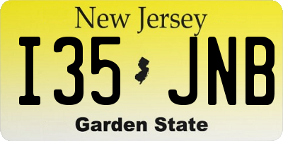 NJ license plate I35JNB