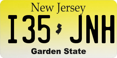 NJ license plate I35JNH