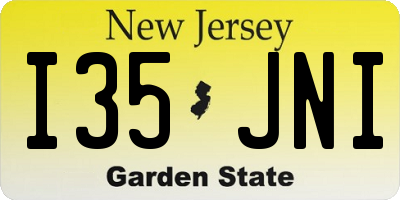 NJ license plate I35JNI
