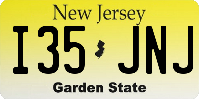 NJ license plate I35JNJ