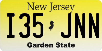 NJ license plate I35JNN
