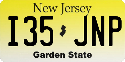 NJ license plate I35JNP