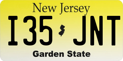 NJ license plate I35JNT
