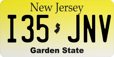 NJ license plate I35JNV