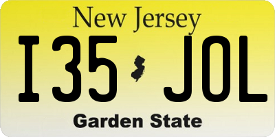 NJ license plate I35JOL