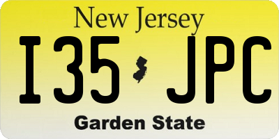 NJ license plate I35JPC