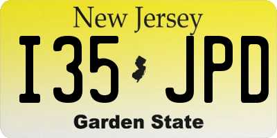NJ license plate I35JPD