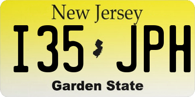 NJ license plate I35JPH