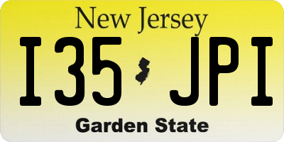NJ license plate I35JPI