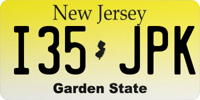 NJ license plate I35JPK