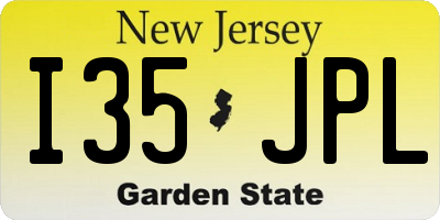 NJ license plate I35JPL