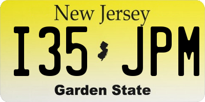 NJ license plate I35JPM