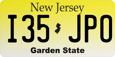 NJ license plate I35JPO