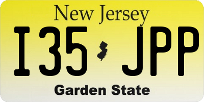NJ license plate I35JPP