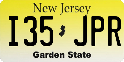 NJ license plate I35JPR