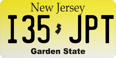 NJ license plate I35JPT