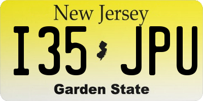 NJ license plate I35JPU