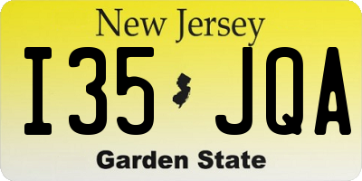 NJ license plate I35JQA
