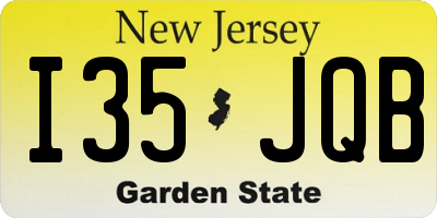 NJ license plate I35JQB