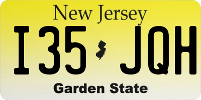 NJ license plate I35JQH