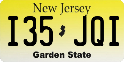 NJ license plate I35JQI