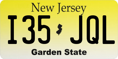 NJ license plate I35JQL