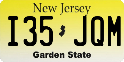 NJ license plate I35JQM