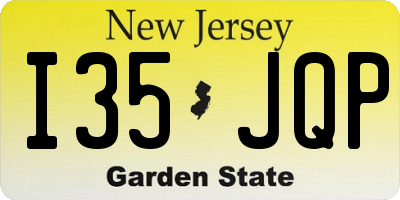 NJ license plate I35JQP
