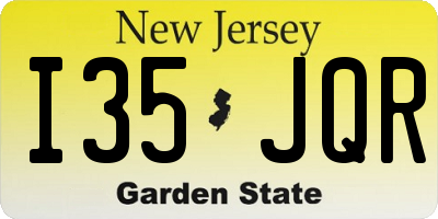 NJ license plate I35JQR
