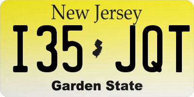 NJ license plate I35JQT