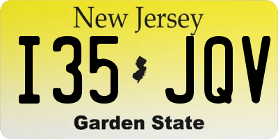 NJ license plate I35JQV