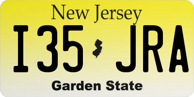 NJ license plate I35JRA