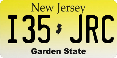 NJ license plate I35JRC