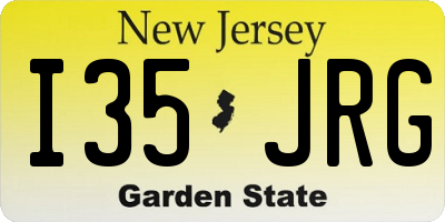 NJ license plate I35JRG