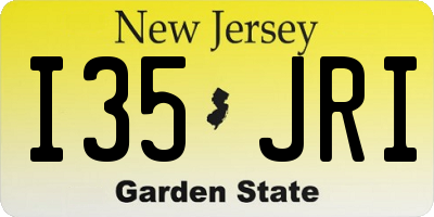 NJ license plate I35JRI