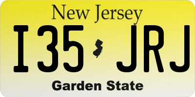 NJ license plate I35JRJ