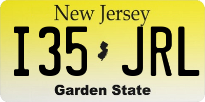 NJ license plate I35JRL