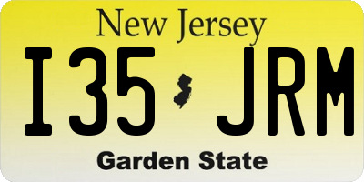 NJ license plate I35JRM